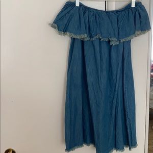 Boho Tropical Chambray Mossimo Supply Co. Dress